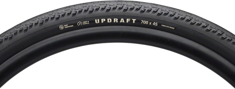 Load image into Gallery viewer, Teravail Updraft Tire - 700 x 45, Tubeless, Folding, Black, Light and Supple, Fast Compound
