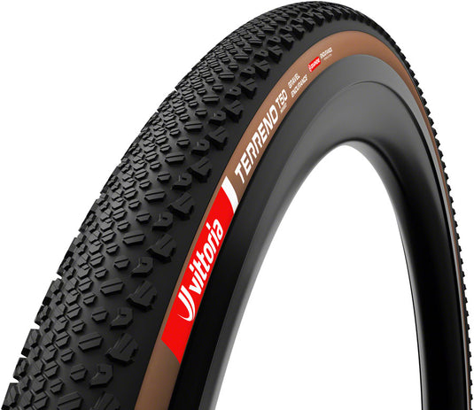 Vittoria Terreno T50 Mixed Gravel Tires - Tubeless, E-Bike Ready, Graphene Endurance, 700x50, Folding, Black/Brown (Pair)