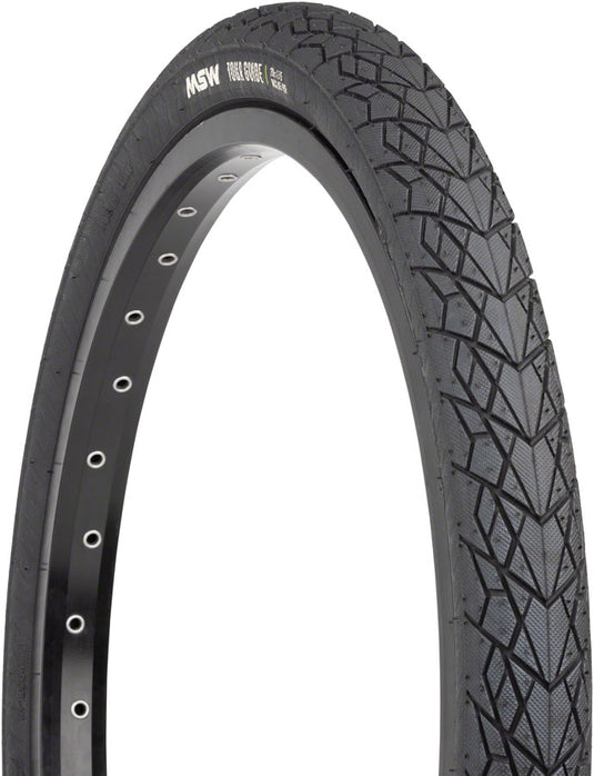 Pack of 2 MSW Tour Guide Tire - 20 x 1.75, Black, Folding Wire Bead, 33tpi