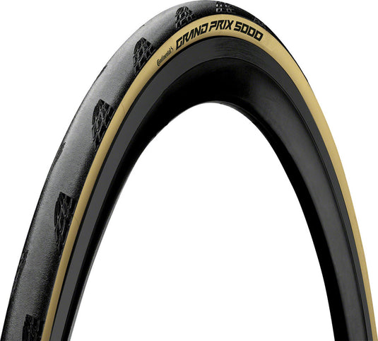Pack of 2 Continental Grand Prix 5000 Tire - 700 x 28, Clincher, Folding, Black/Cream, BlackChili, Vectran Breaker, LazerGrip, ACT