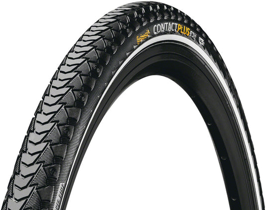 Pack of 2 Continental Contact Plus Tire - 700 x 40, Clincher, Wire, Black/Reflex, SafetyPlus Breaker, E50
