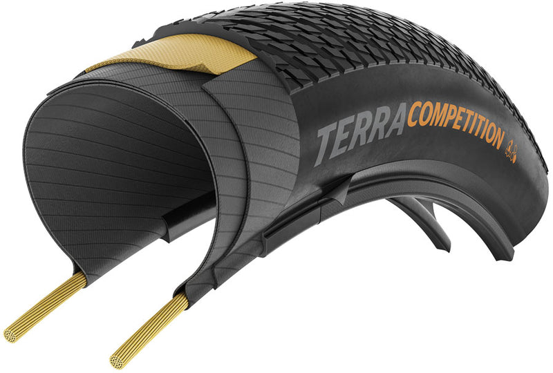 Load image into Gallery viewer, Continental Terra Competition Tire - 700 x 40, Tubeless, Folding, Black/Transparent, Grip, Trail Casing, E25
