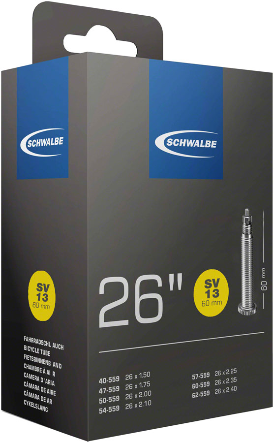 Load image into Gallery viewer, Schwalbe 26" Standard Butyl Tubes with Presta Valve Durable, High-Performance Bicycle Inner Tubes (3 Pack)
