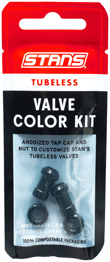 Load image into Gallery viewer, Stans Tubeless Valve Color Kit Dress Up Kit Pair Black
