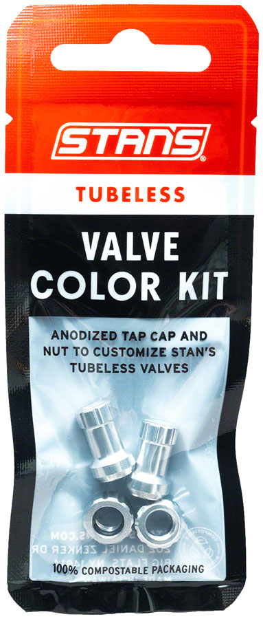 Load image into Gallery viewer, Stans Tubeless Valve Color Kit Dress Up Kit Pair Silver
