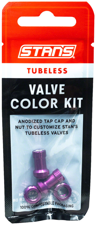 Load image into Gallery viewer, Stans Tubeless Valve Color Kit Dress Up Kit Pair Purple

