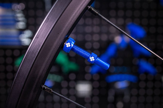 Muc-Off V2 Tubeless Valve Kit - Blue, 44mm, Pair 4mm Machined Allen Key Slot