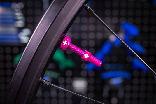Muc-Off V2 Tubeless Valve Kit - Pink, 60mm, Pair 4mm Machined Allen Key Slot