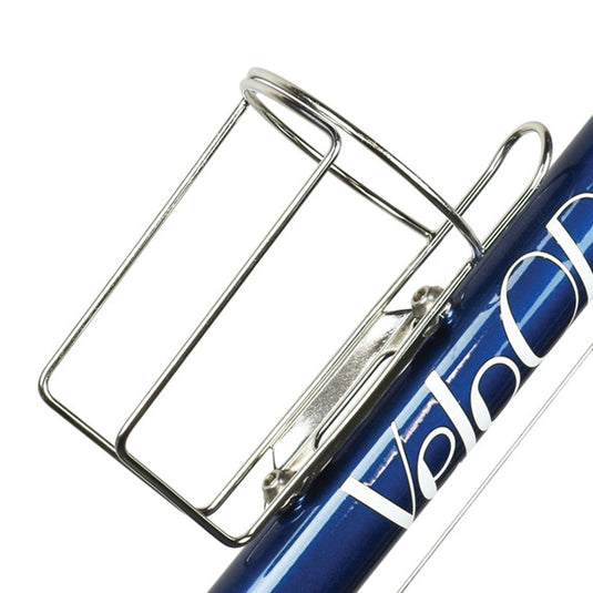 Velo Orange Retro Water Bottle Cage with Tab: Polish Stainless