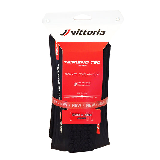 Vittoria Terreno T50 Mixed Tire - 700 x 45, Tubeless, Folding, Black, Gravel Endurance, Graphene, G2.0, E-Bike