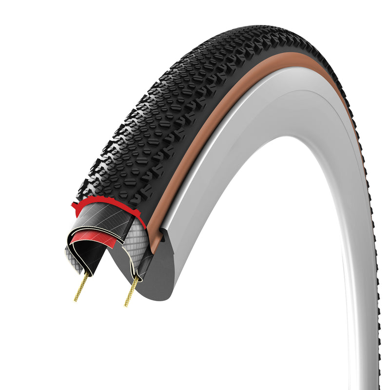 Load image into Gallery viewer, Vittoria Terreno T50 Mixed Tire - 700 x 55, Tubeless, Folding, Black/Brown, Gravel Endurance, Graphene, G2.0, E-Bike
