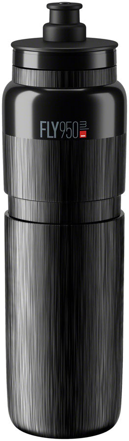 Load image into Gallery viewer, Elite Fly Tex Water Bottle Bundle 950ml Black, Textured Grip, Lightweight Plastic Cycling Bottles
