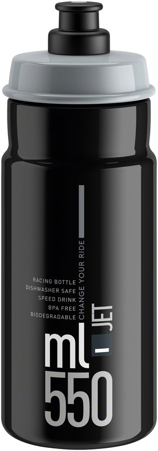 Pack of 2 Elite SRL Jet Water Bottle 550ml - Black/Gray