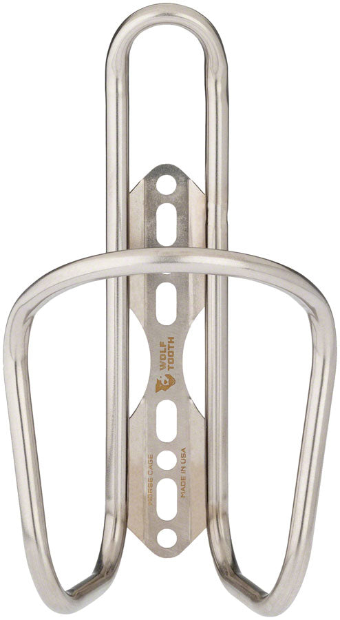 Pack of 2 Wolf Tooth Morse Bottle Cage - Stainless Steel, Silver