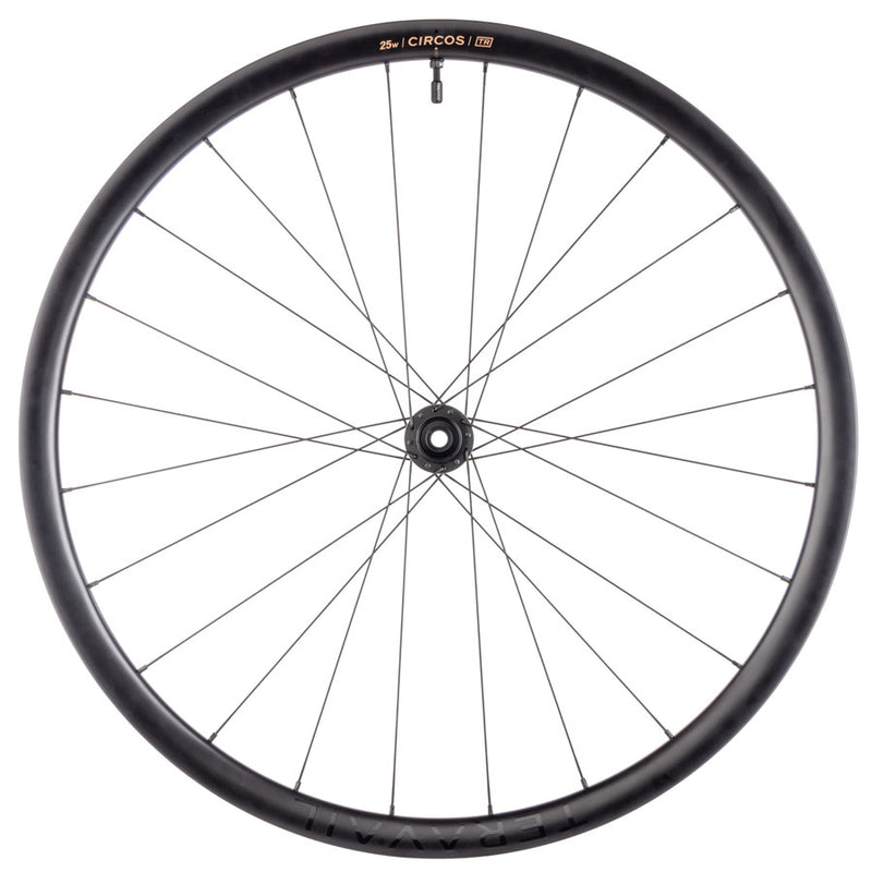 Load image into Gallery viewer, Teravail Circos Gravel Front Wheel - 700, 12 x 100mm, Center-Lock, Carbon, DT240, 24H
