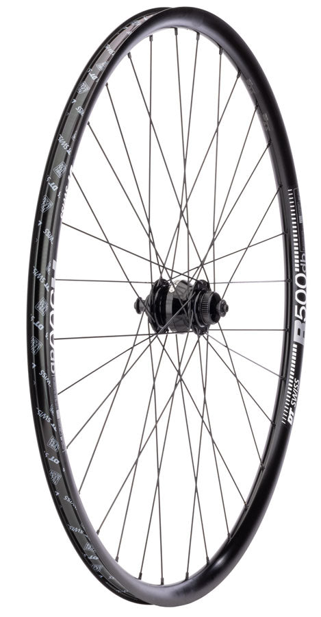Quality Wheels SP Dynamo PL-8/DT R500 Front Wheel - 700, QR x 100mm, Center-Lock, Black, 32H