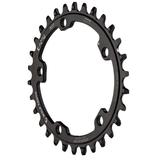 Wolf Tooth CAMO Aluminum Elliptical Chainring - 32t, Wolf Tooth CAMO Mount, Drop-Stop B, Black