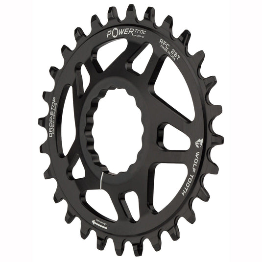 Wolf Tooth 34T Drop-Stop Oval Chainring for Race Face Cinch, 7075-T6 Aluminum