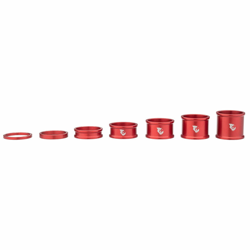 Load image into Gallery viewer, Wolf Tooth Alloy Headset Spacers Kit - Precise, Anodized, Custom Fit
