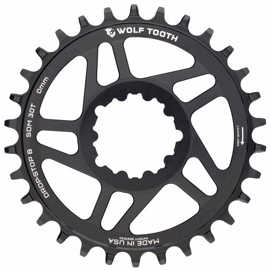Wolf Tooth Direct Mount Chainring - 34t, SRAM Direct Mount, Drop-Stop B, For BB30 Short Spindle Cranksets, 0mm Offset,