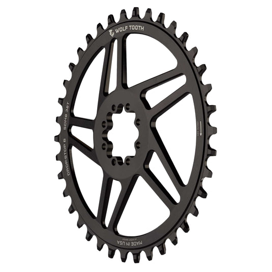 Wolf Tooth Direct Mount Chainring - 34t, SRAM 8-Bolt Direct Mount, 6mm Offset, Drop-Stop ST, Requires 12-Speed HG+