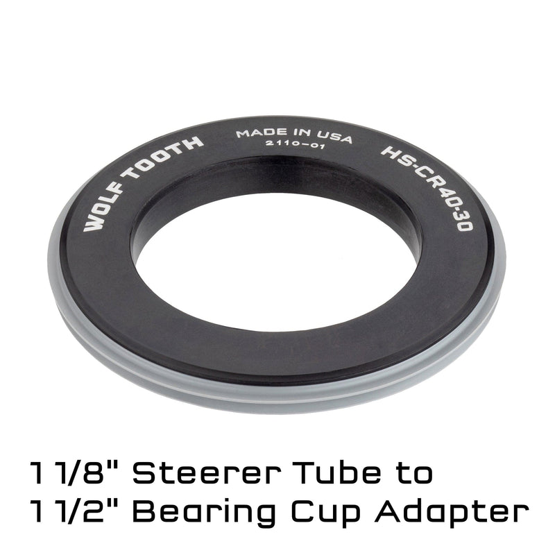 Load image into Gallery viewer, Wolf Tooth Crown Race Adapters Adapter 1 1/8" Steerer to 1 1/2" bearing cup
