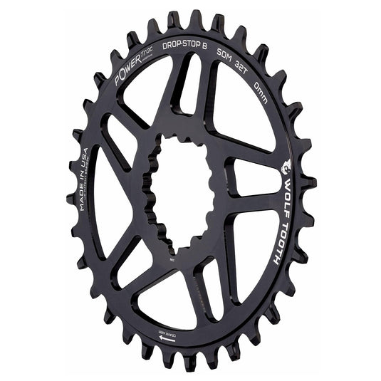 Wolf Tooth Elliptical Direct Mount Chainring - 30t, SRAM Direct Mount, Drop-Stop B, For SRAM BB30 Short Spindle Cranks,