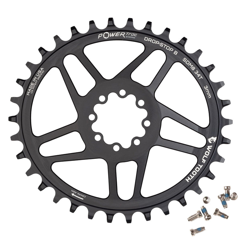 Load image into Gallery viewer, Wolf Tooth Oval Direct Mount Chainrings for SRAM 8-Bolt Mountain Cranks Drop-Stop B 30T 3mm Offset
