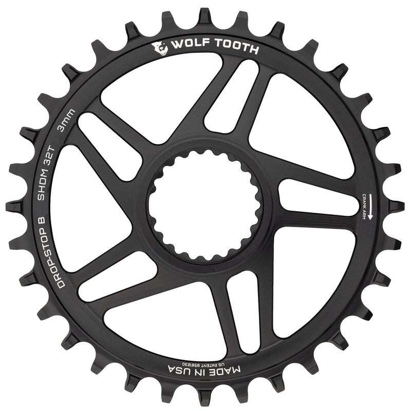Load image into Gallery viewer, Wolf Tooth Drop-Stop B 32T Boost Chainring for Shimano Cranks - 7075-T6 Aluminum, Mud &amp; Chain Retention
