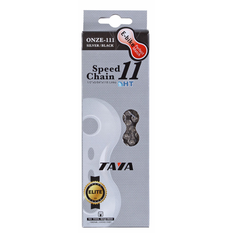 Load image into Gallery viewer, Taya Chain Onze-111 Chain, 11sp - Silver/Blk, Each NLS
