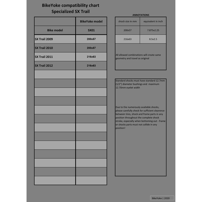 Load image into Gallery viewer, Bike Yoke Yoke SX01, SX Trail 2009-12
