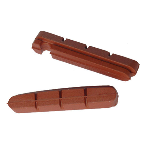Load image into Gallery viewer, Yokozuna Gen-X Road Cartridge Brake Inserts - Salmon &amp; Black Compatible with Shimano/SRAM
