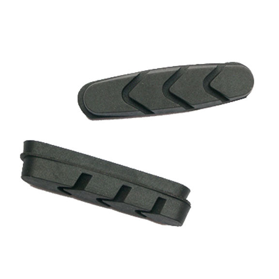 Load image into Gallery viewer, Yokozuna Gen-X Road Cartridge Brake Inserts Shimano/SRAM Compatible, All-Weather Performance, Black &amp; Salmon Compounds
