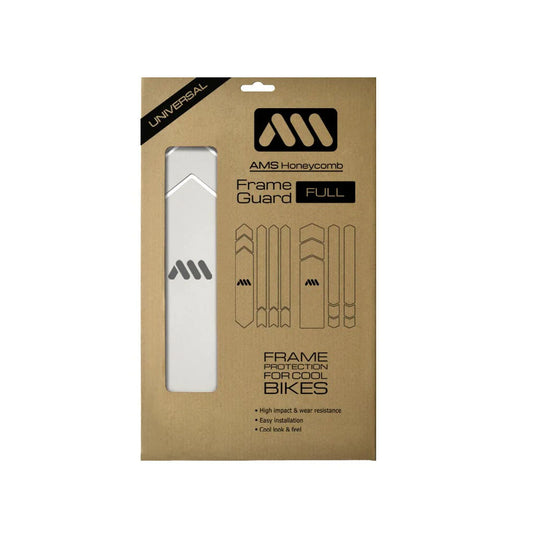 All Mountain Style E-Bike Honeycomb Frame Guard, Clear/Silver