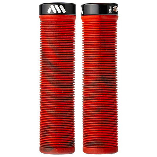 All-Mountain-Style-Barcode-Grips-Red-Camo-Grips-132mm-Bicycle-Grips