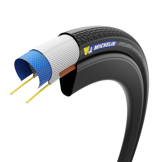 Michelin Power Adventure TS TLR, Gravel Tire, 700x30C, Folding, Tubeless Ready, GUM-X, GUM-X, 3x100TPI, Black