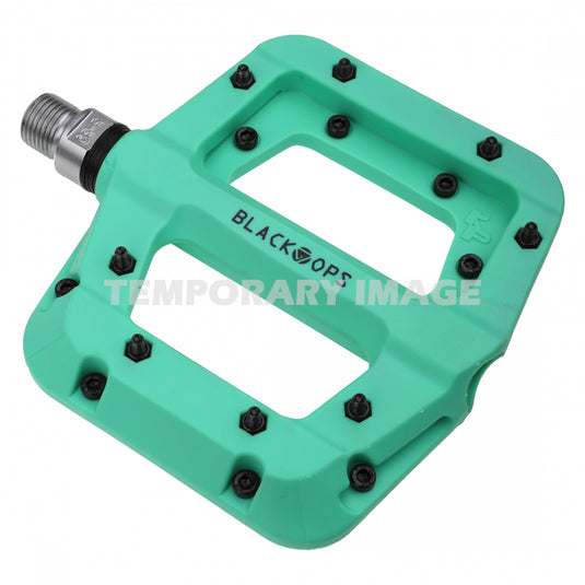 Black Ops Park Rat Teal Platform Pedals with Steel Pins & Nylon Body