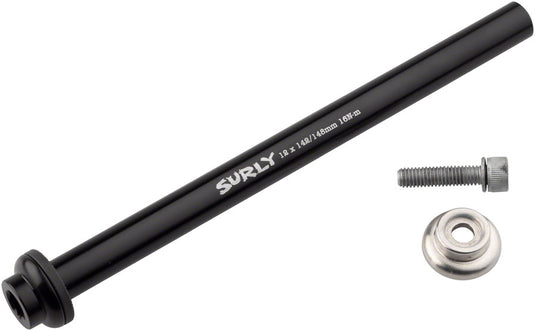 Surly Rear Thru-Axle - 12x142/148 mm, Fits Karate Monkey, Krampus, Ogre, Gnot Boost Frames, Chromoly, Black