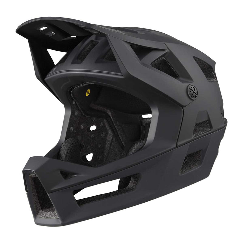 Load image into Gallery viewer, iXS-X-Small-Small-(49-54cm)-Full-Face-MIPS-Visor-Adjustable-Fitting-Ergofit-Ultra-Adjustable-Fitting-Fidlock-Magnetic-Buckle-Black-IHLMT7168-Bicycle-Helmets
