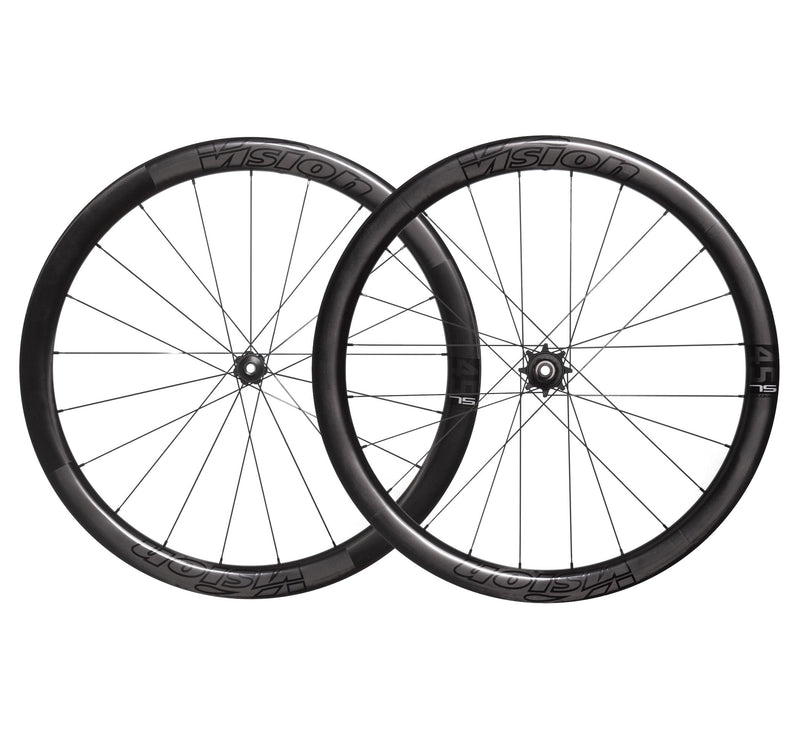 Load image into Gallery viewer, Vision Metron 45 SL TL Disc Wheelset - 700, 12x100mm/12x142mm, Center-Lock, HG 11/12, Carbon, Black
