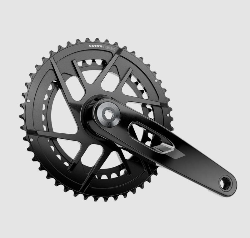 Load image into Gallery viewer, SRAM Rival 2x E1 Crankset Speed: 12, Spindle: 28.99mm, BCD: Direct Mount SRAM 8 Bolt, 46/33, DUB, 160mm, Black, Road
